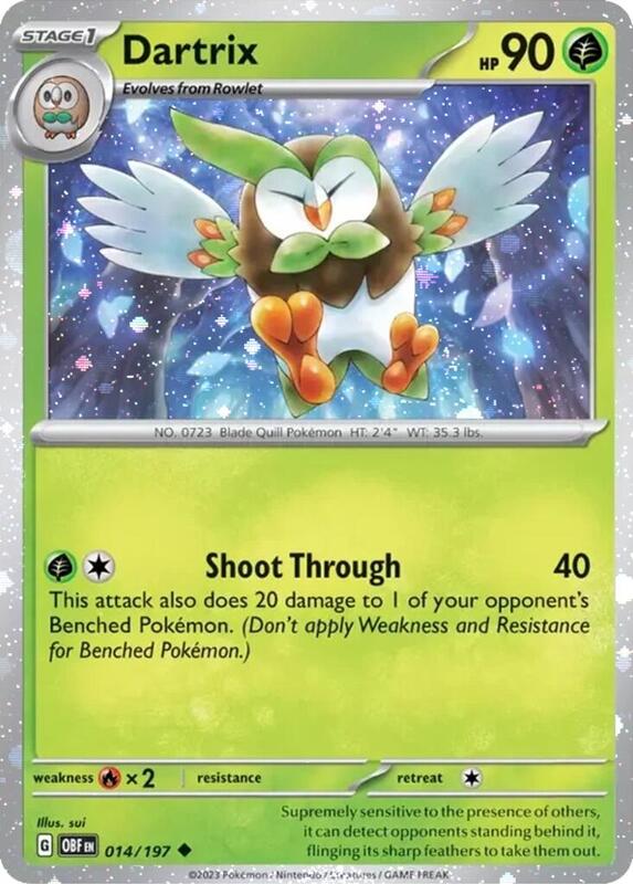 Dartrix (014/197) (Cosmos Holo) [Scarlet & Violet: Obsidian Flames]