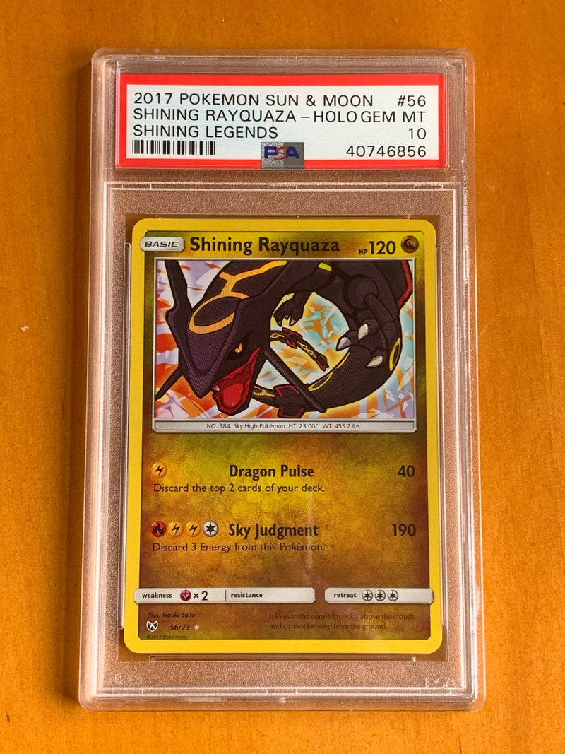 PSA 10 Gem Mint Shining Rayquaza Holo 2017 (56/73) [Sun & Moon: Shining Legends]