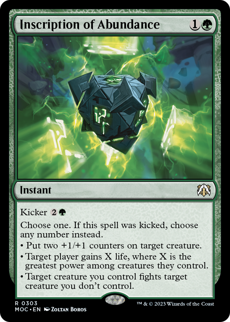 Inscription of Abundance [March of the Machine Commander]