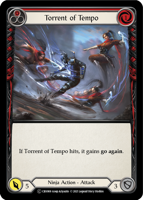 Flying Kick (Red) (Rainbow Foil) [CRU069-RF] Unlimited Rainbow Foil