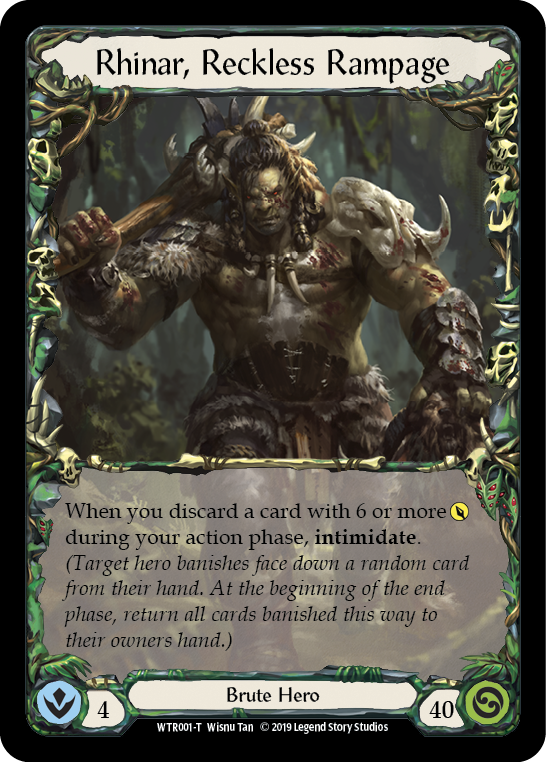 Rhinar, Reckless Rampage [WTR001-T] Alpha Print Normal