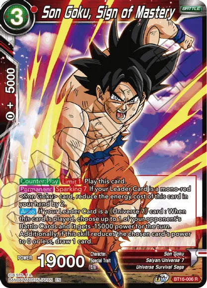 Son Goku, Sign of Mastery [BT16-006]