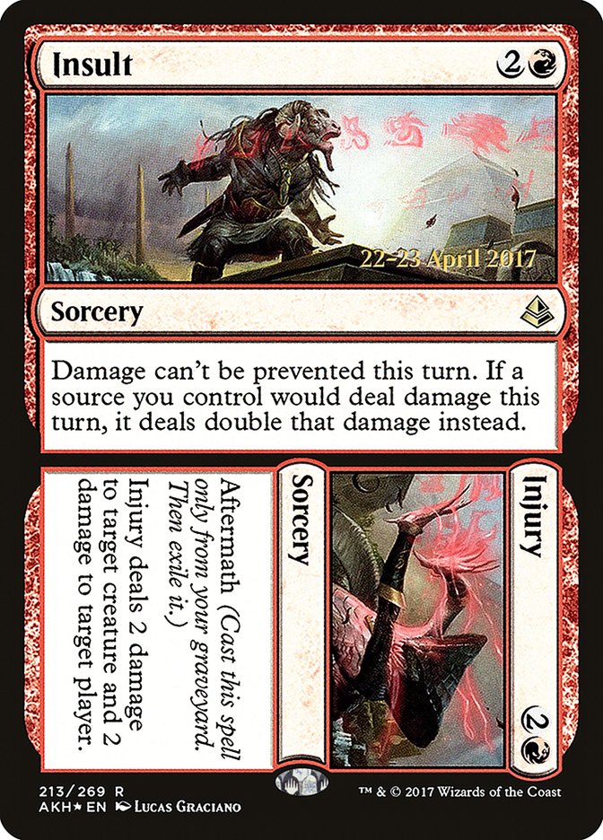 Insult // Injury (Prerelease Promo) [Amonkhet Prerelease Promos]