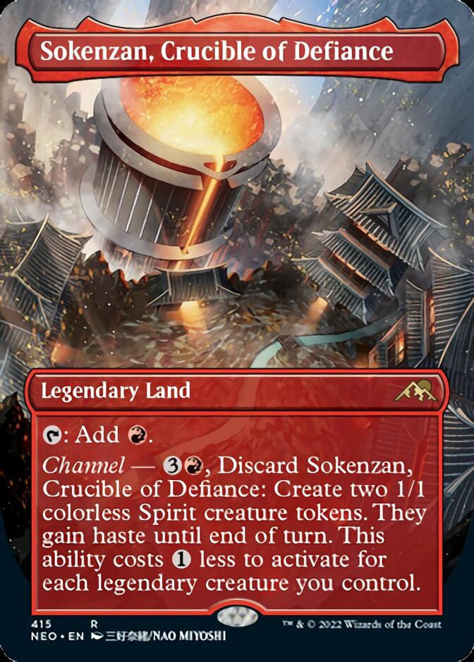 Sokenzan, Crucible of Defiance (Borderless) [Kamigawa: Neon Dynasty]