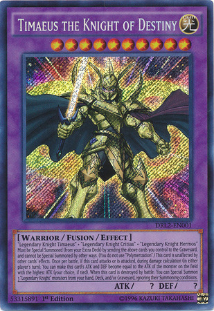 Timaeus the Knight of Destiny [DRL2-EN001] Secret Rare