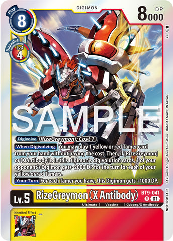 RizeGreymon [BT9-041] (X Antibody) (Event Pack 6) [X Record Promos]