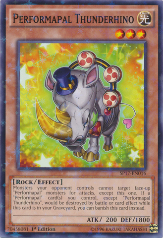 Performapal Thunderhino (Starfoil) [SP17-EN016] Starfoil Rare