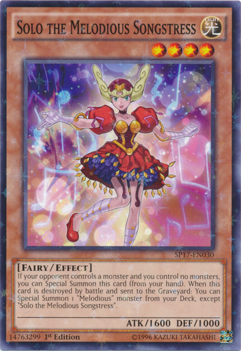 Solo the Melodious Songstress (Starfoil) [SP17-EN030] Starfoil Rare