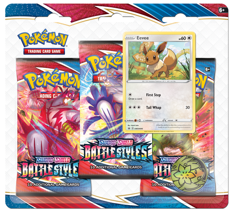 Pokémon TCG: Sword & Shield - Battle Styles 3 Pack Blister - Eevee - Duel Kingdom