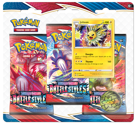 Pokémon TCG: Sword & Shield - Battle Styles 3 Pack Blister - Jolteon - Duel Kingdom