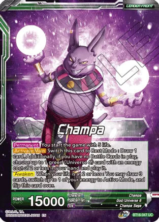 Champa // Champa, Victory at All Costs [BT16-047]