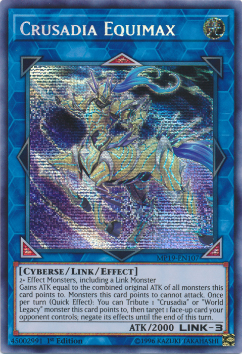 Crusadia Equimax [MP19-EN107] Prismatic Secret Rare