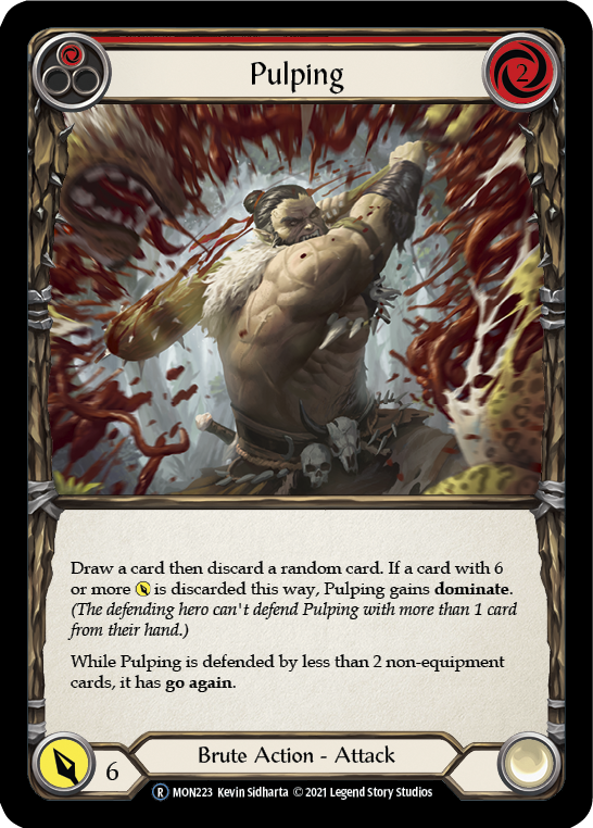 Pulping (Red) (Rainbow Foil) [U-MON223-RF] Unlimited Edition Rainbow Foil
