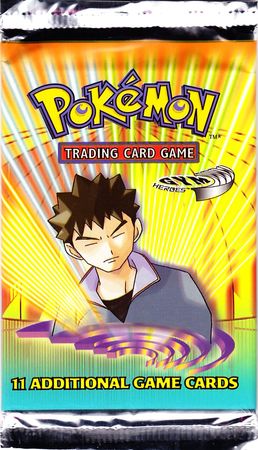 Pokemon TCG Gym Heroes - Vintage Booster Pack Brock