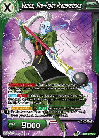 Vados, Pre-Fight Preparations [BT16-049]
