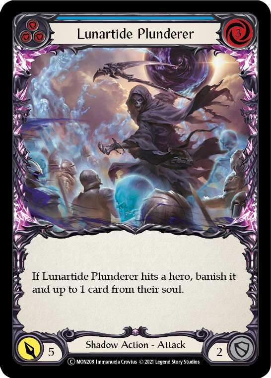 Lunartide Plunderer (Blue) (Rainbow Foil) [U-MON208-RF] Unlimited Edition Rainbow Foil