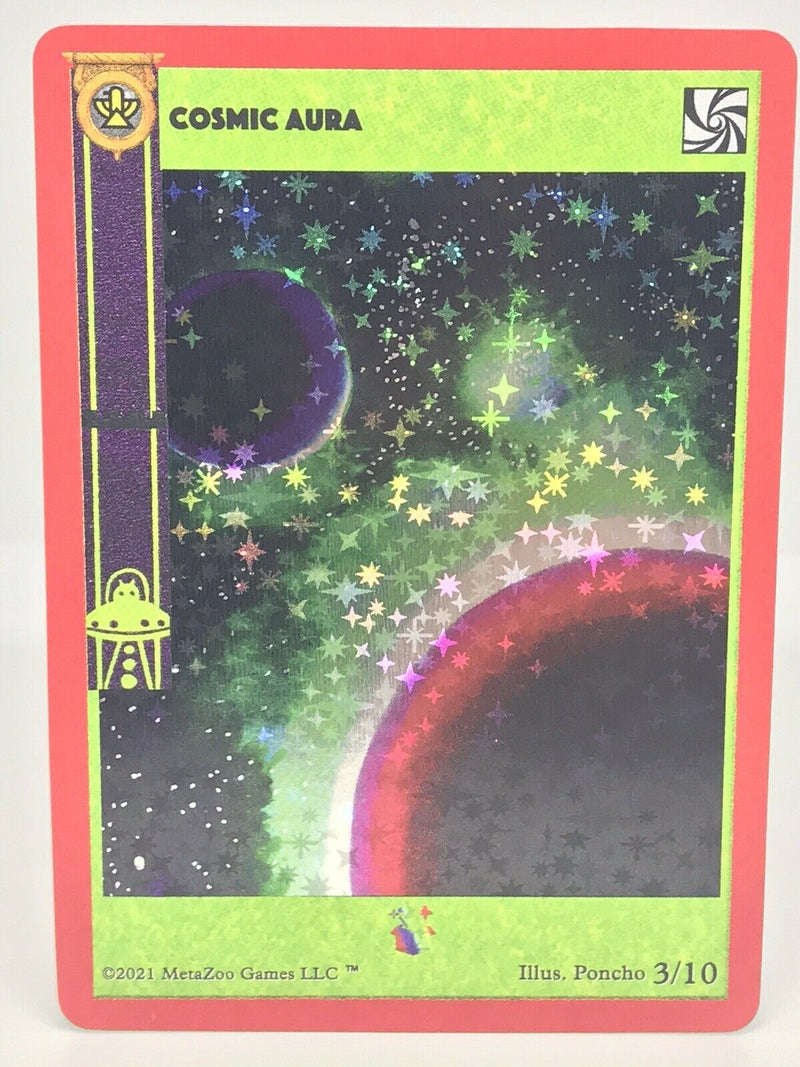 Cosmic Aura Box Topper Extended Art Promo Full Holo 1st Edition