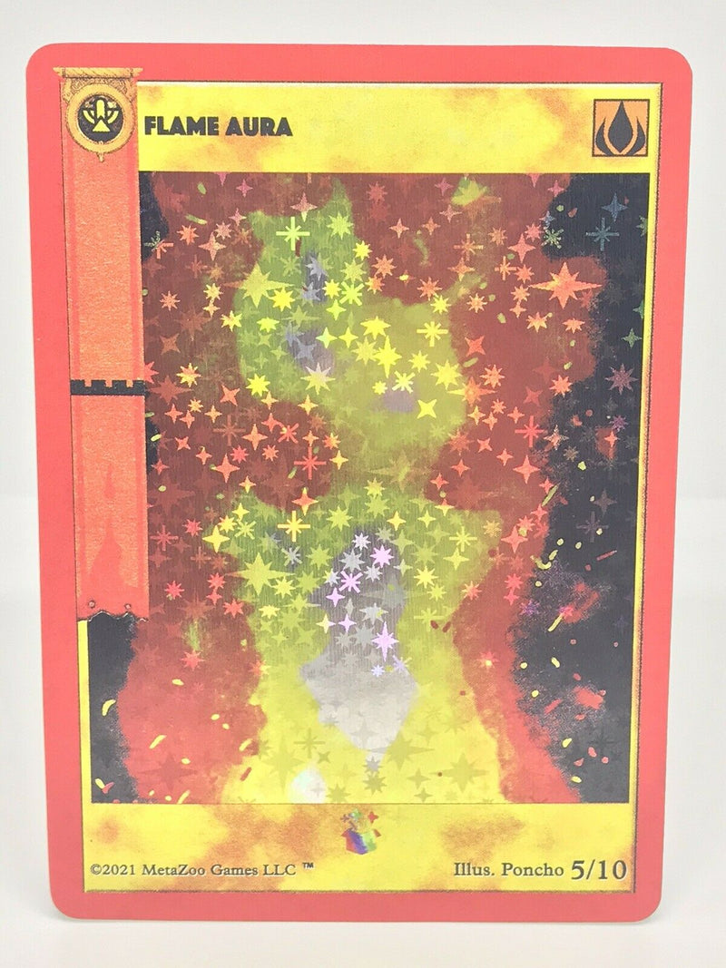 Flame Aura Box Topper Extended Art Promo Full Holo 1st Edition