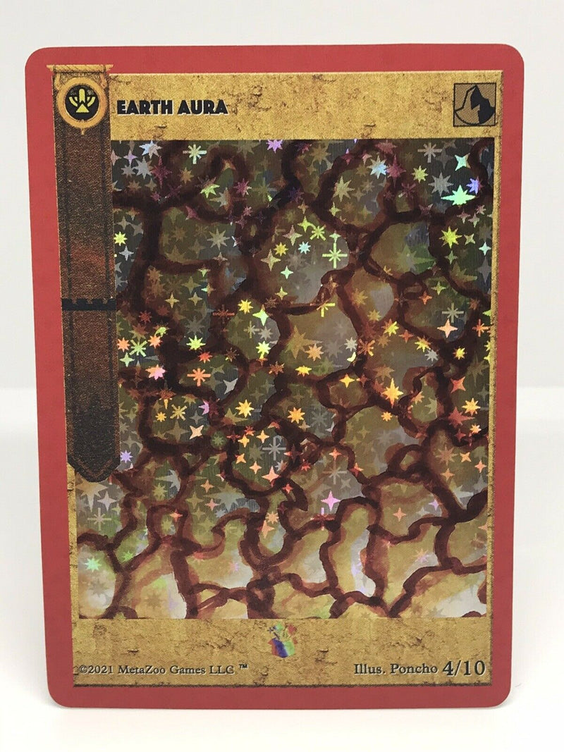 Earth Aura Box Topper Extended Art Promo Full Holo 1st Edition