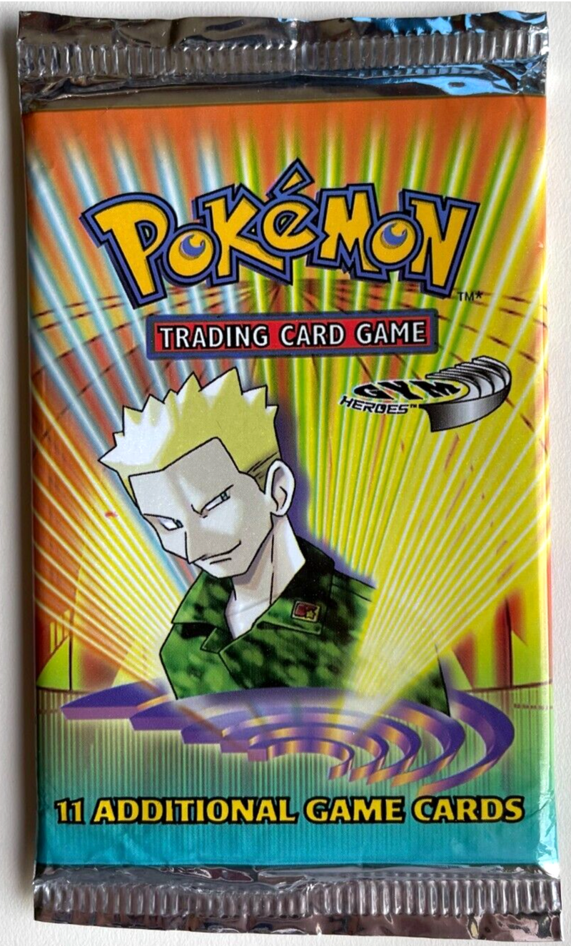 Pokemon TCG Gym Heroes - Vintage Booster Pack Lt. Surge